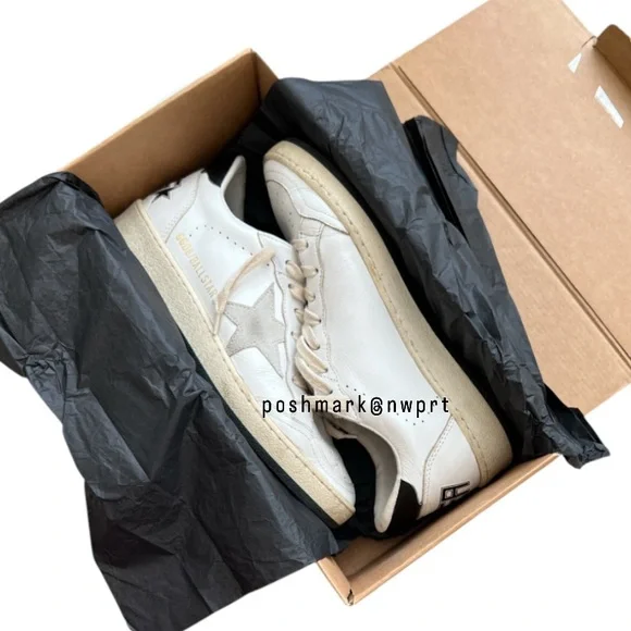GOLDEN GOOSE Ball Star Ballstar White Black Sneakers 37 7 - Picture 6 of 16